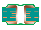 Dwustronna płytka PCB z nacięciami typu I-b