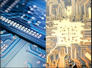 Due PCB in primo piano